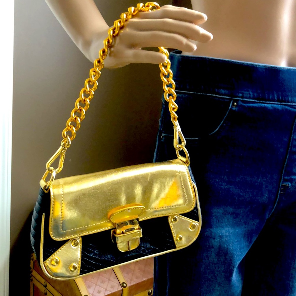 Gold and Black Evening Bag
